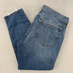 Rag & Bone Dre Low-Rise Slim Boyfriend Jeans Blue Denim Women's Size 31